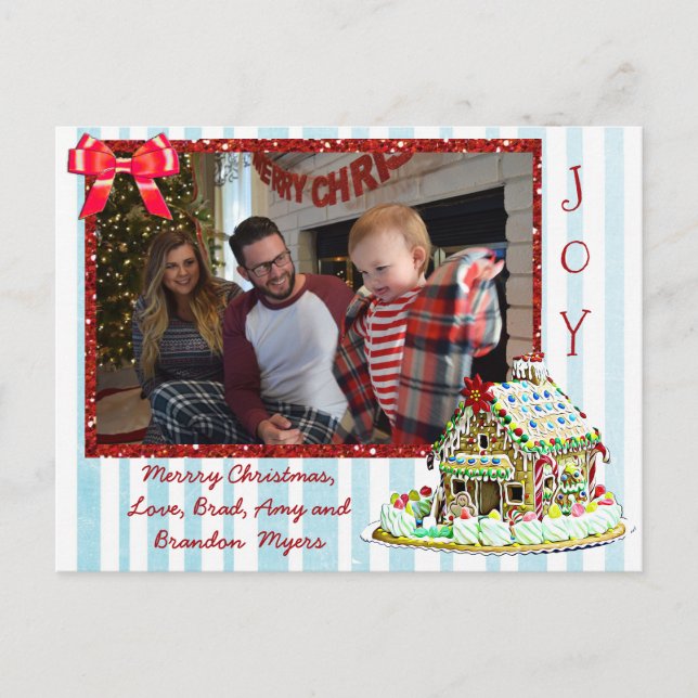 Tarjetas Gingerbread personalizadas para fotografí (Anverso)