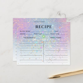 Tarjetas Glam Elegant Holographic Gold Purpurina