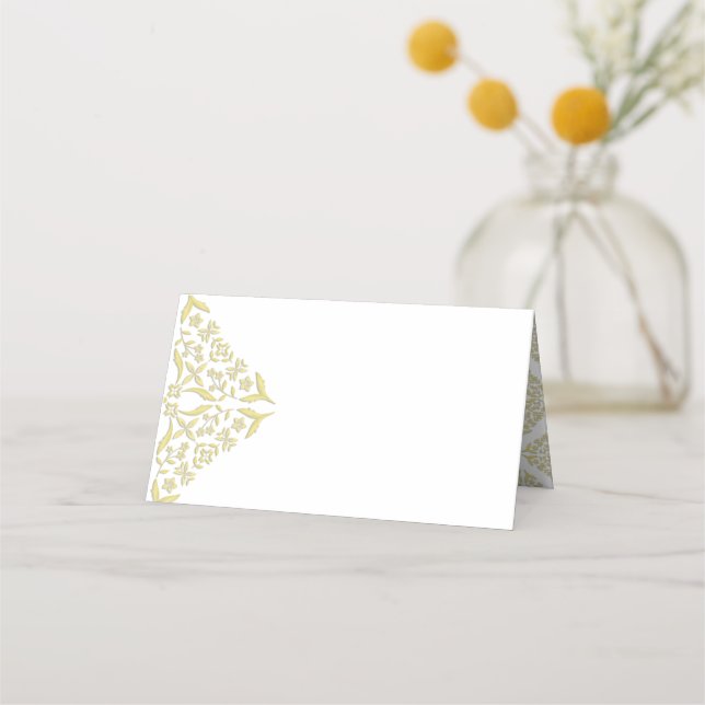 Tarjetas Gold Filigree Blank Place (Anverso)