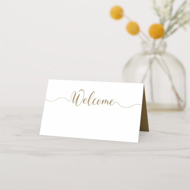 Tarjetas Gold Place Boda Tabla Cartas de Tiendas (Anverso)