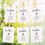 Tarjetas gráficas simples de asientos para bodas<br><div class="desc">¡Una tipografía muy sencilla y elegante que se adaptará a su boda de moda! Colores totalmente personalizables.</div>