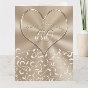 Tarjetas grandes personalizables del 60º aniversar