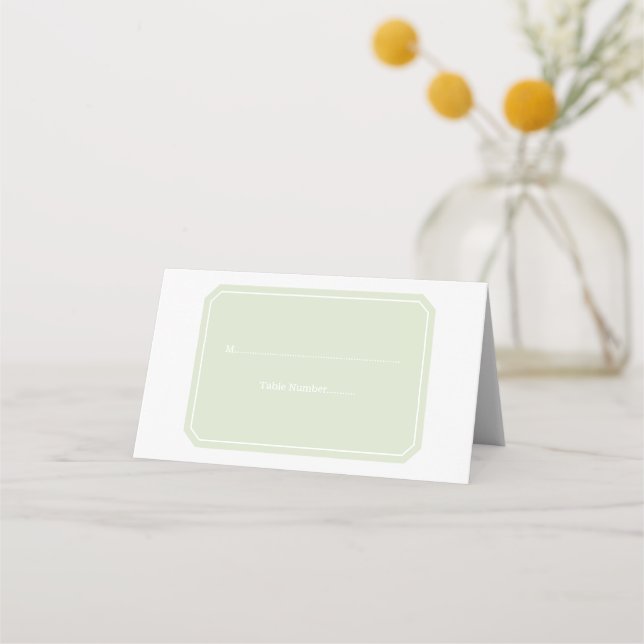 Tarjetas Green Simply Elegant Place (Anverso)