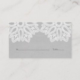 Tarjetas Gris Elegant Lace Place