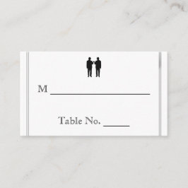 Tarjetas Groom Boda Place de Black White Elegance