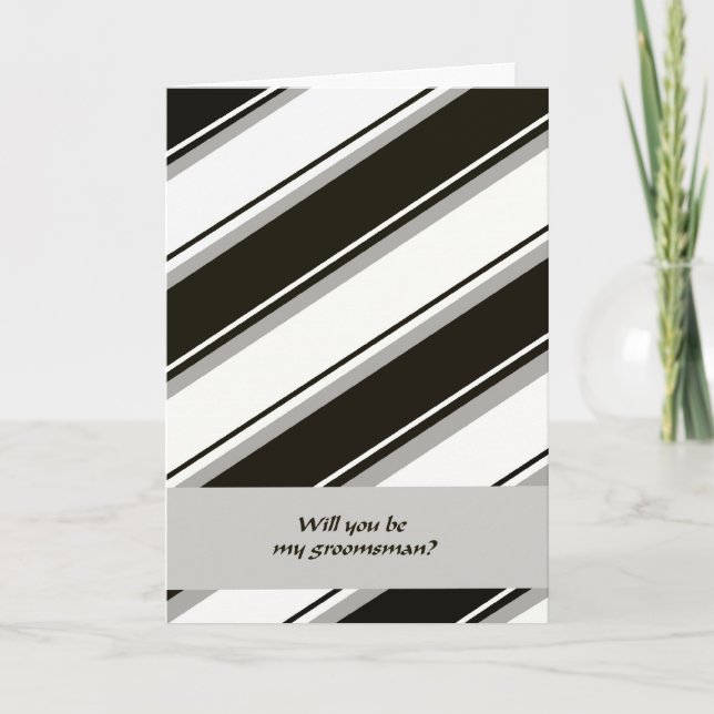 Tarjetas Groomsmen — Tie (Anverso)