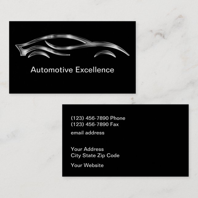 Tarjetas Guay Black Core Automotive Business (Anverso / Reverso)