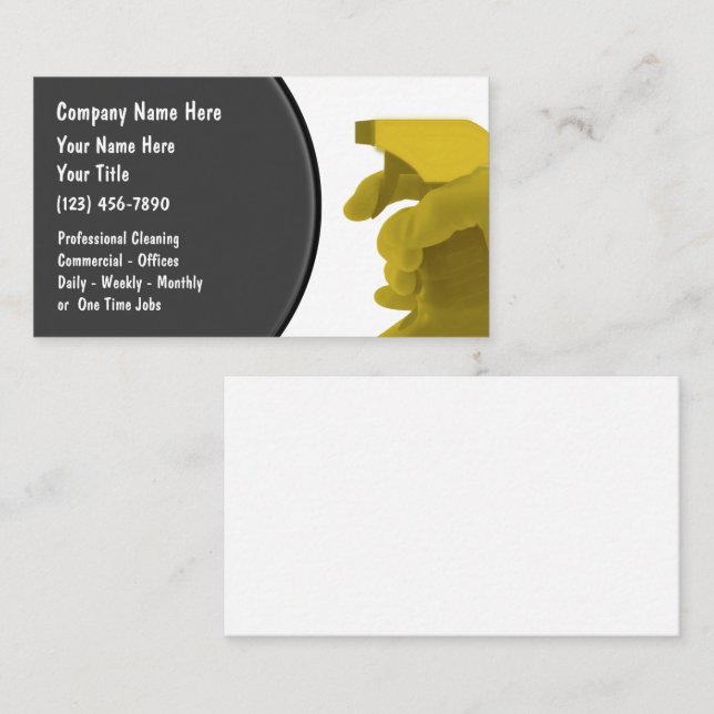 Tarjetas Guay Business del servicio de limpieza (Anverso / Reverso)