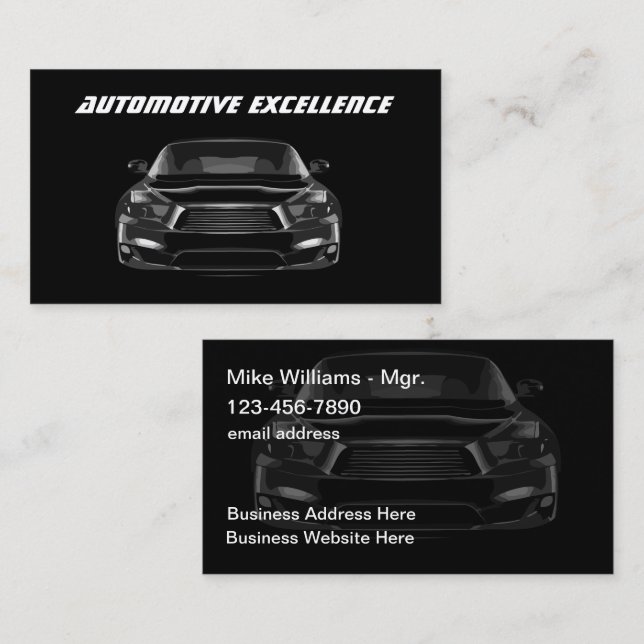 Tarjetas Guay Glossy Business para automóviles (Anverso / Reverso)
