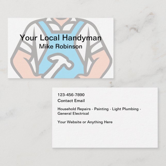 Tarjetas Guay Handyman Business simples (Anverso / Reverso)