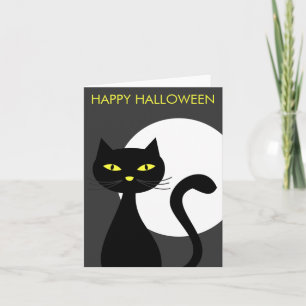 Tarjetas Halloween Black Cat