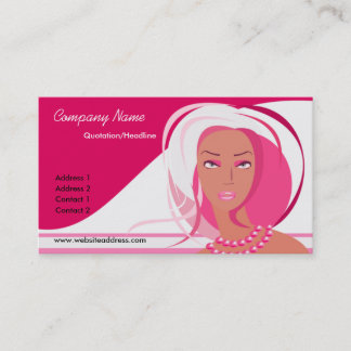 Tarjetas hermosas de la señora rosada visita