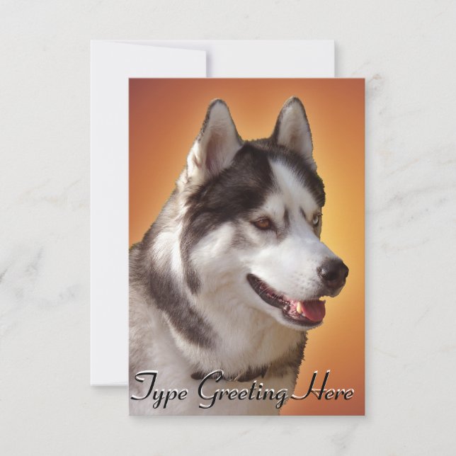 Tarjetas Husky Siberian Husky Personalizadas (Anverso)