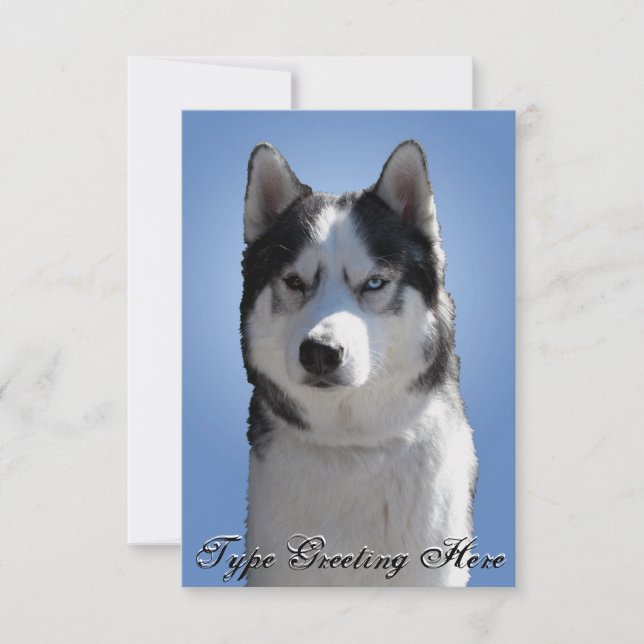 Tarjetas Husky Siberian Husky Personalizadas (Anverso)