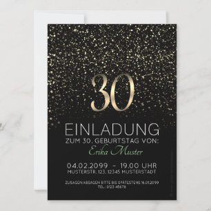Tarjetas individuales de invitación 30. Cumpleaños