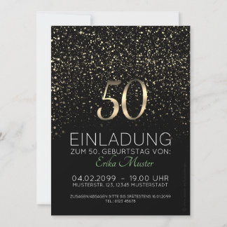 Tarjetas individuales de invitación 50. Cumpleaños