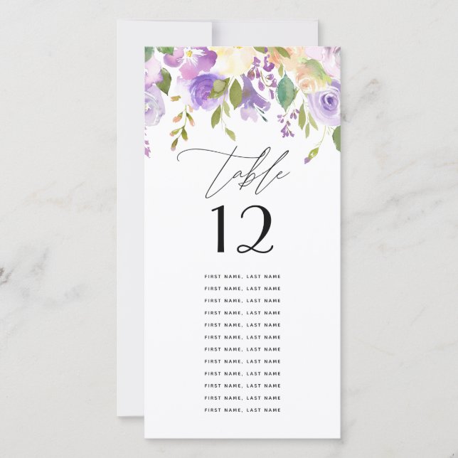 Tarjetas individuales de mesa color de agua color  (Anverso)