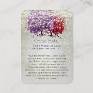 Tarjetas Informativas de Boda del Árbol de Hoja de
