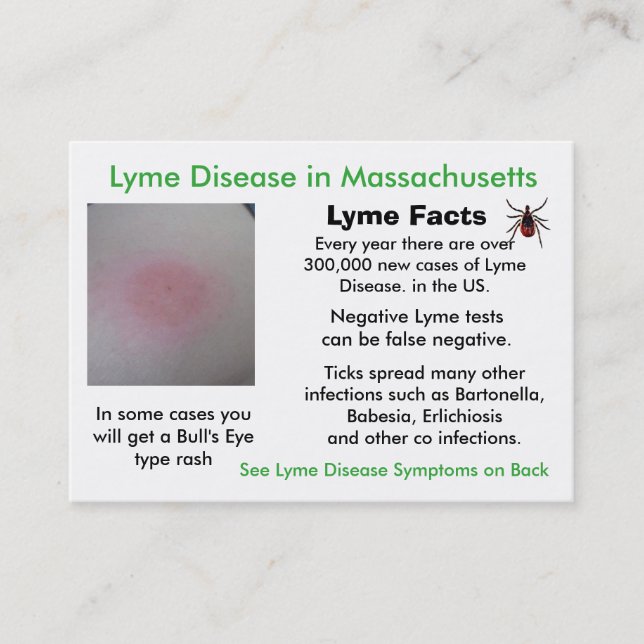 Tarjetas informativas sobre la enfermedad de Lyme  (Anverso)