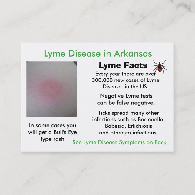 Tarjetas informativas sobre la enfermedad de Lyme  (Anverso)
