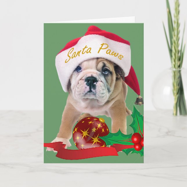 Tarjetas inglesas de las patas de Santa del (Anverso)