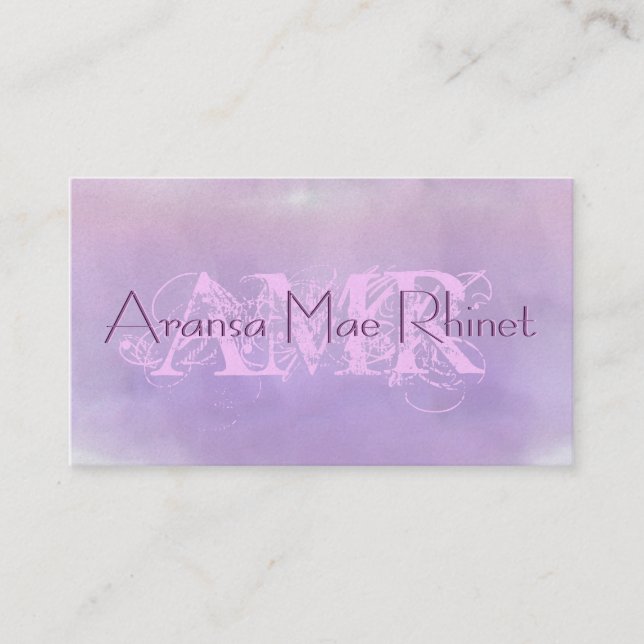 Tarjetas iniciales de la nube rosa púrpura del Pas (Anverso)