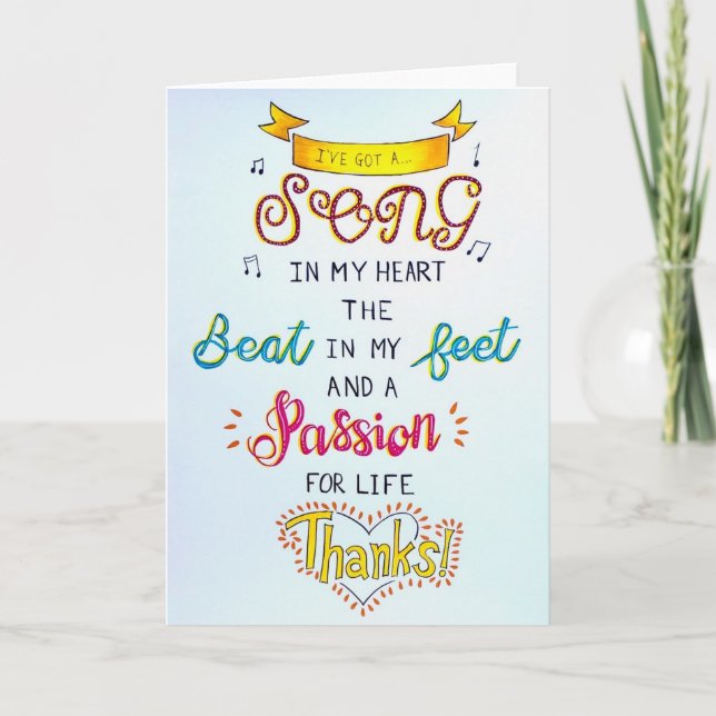 Tarjetas inspiradoras y motivacionales: Gracias de (Anverso)