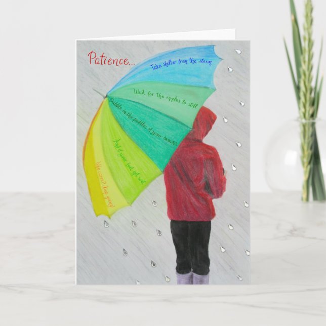 Tarjetas inspiradoras y motivacionales: Paciencia. (Anverso)