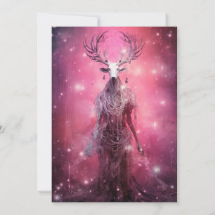 Tarjetas inusuales de Navidades rosados oscuros