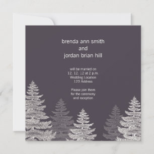 Tarjetas invitativas de Boda de Invierno Gris Whit