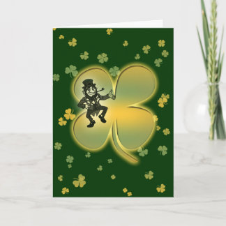 Tarjetas irlandesas de los tréboles de la suerte