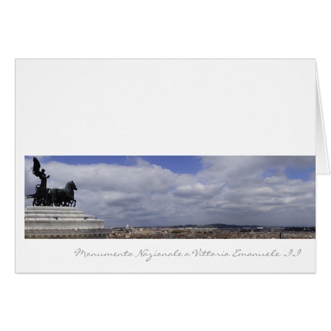 Tarjetas italianas, monumento al vencedor Manuel (Anverso (Horizontal))