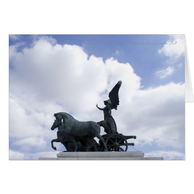 Tarjetas italianas, monumento al vencedor Manuel (Anverso (Horizontal))