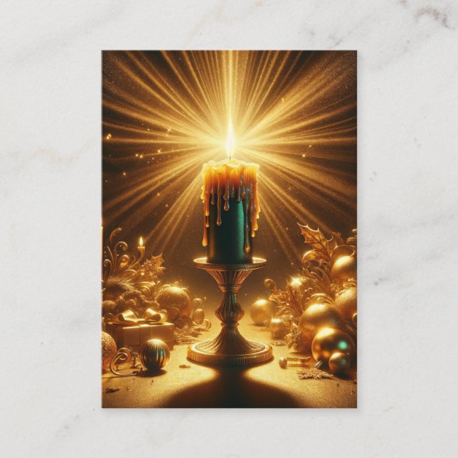 Tarjetas John 8:12 KJV - Vela - Luz del mundo (Anverso)
