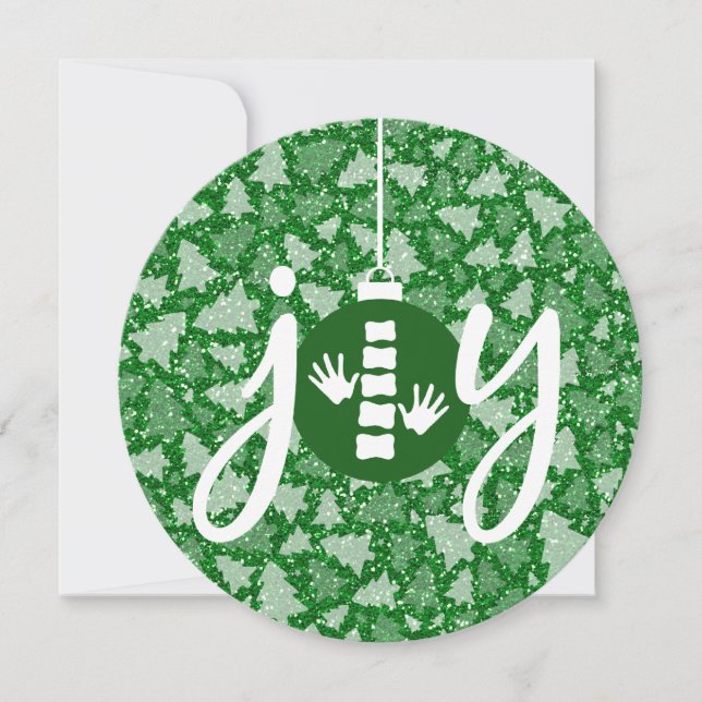 Tarjetas JOY Chiropracticas planas de Navidades de (Anverso)
