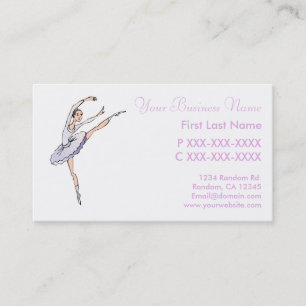 Tarjetas justas de bailarina de ballet púrpura
