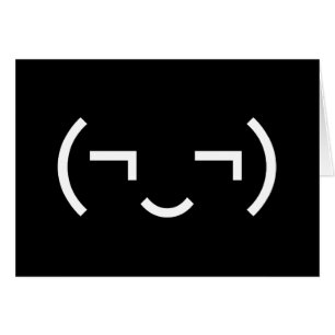 Tarjetas Kaomoji Japonesas Smug Emoticon (‿)