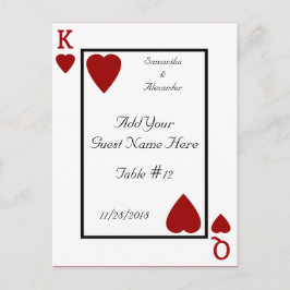 Tarjetas King/Queen Table Place