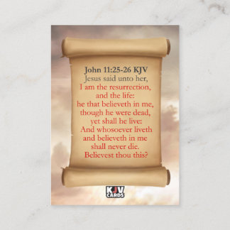 Tarjetas KJV John 11:25-26