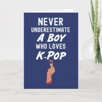 Tarjetas Kpop Azules Marinos Lindas Para Niños Y C