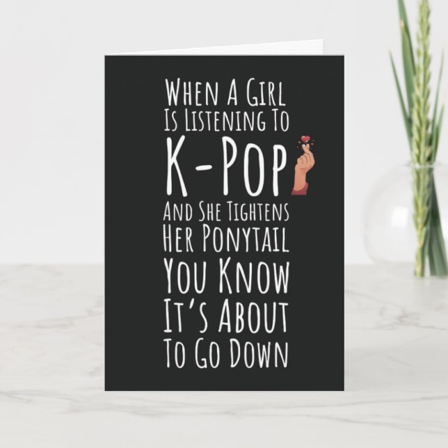 Tarjetas Kpop Para Chicas Adolescentes Música Core (Anverso)