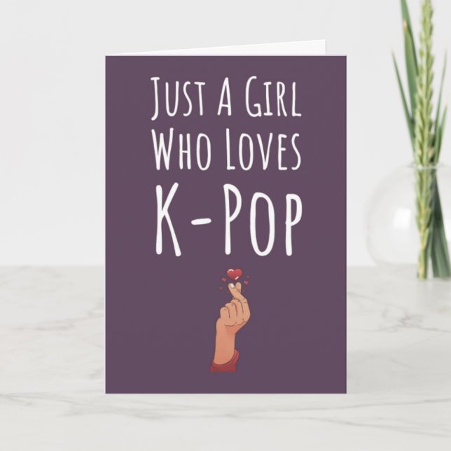 Tarjetas Kpop Rosadas Para Chicas K Pop Para Niños (Anverso)