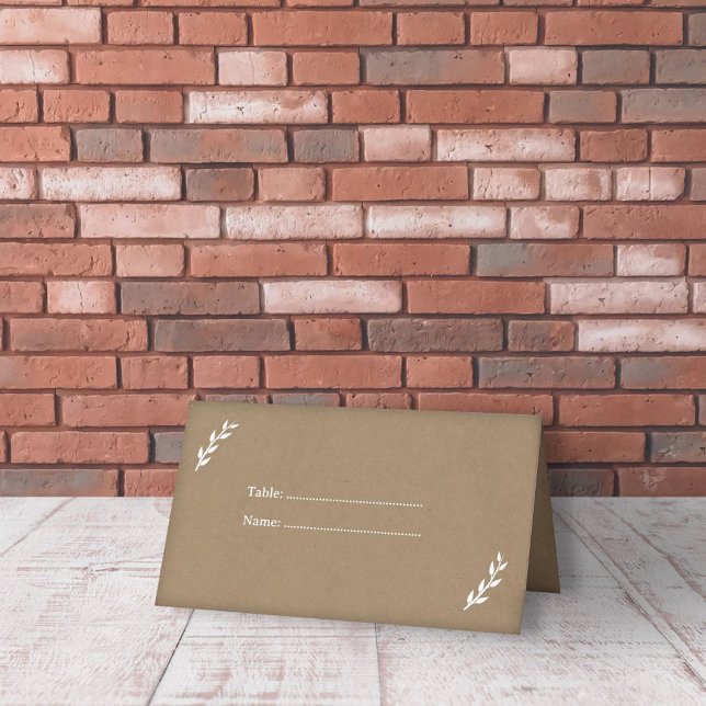 Tarjetas Kraft y Rustic Boda Place (Kraft & Rustic Wedding Place Cards)