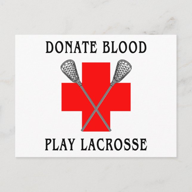 Tarjetas Lacrosse de juego sanguíneo donado (Anverso)