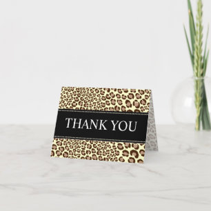 Tarjetas Leopard Print/Natural/Gracias