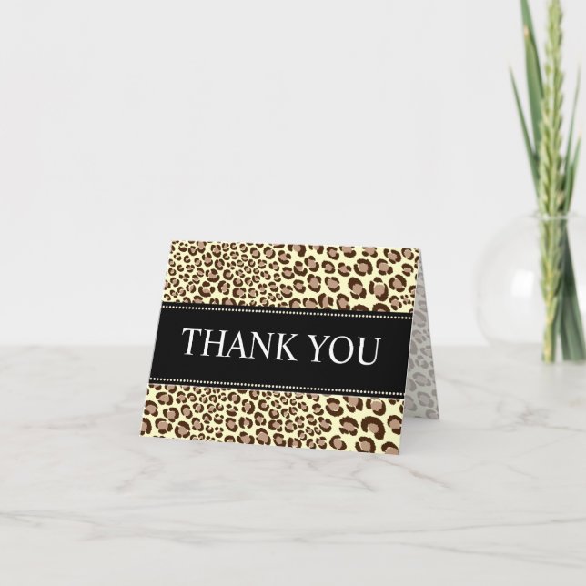 Tarjetas Leopard Print/Natural/Gracias (Anverso)