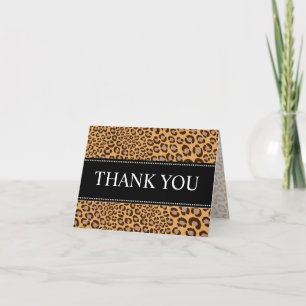 Tarjetas Leopard Print/Natural/Gracias