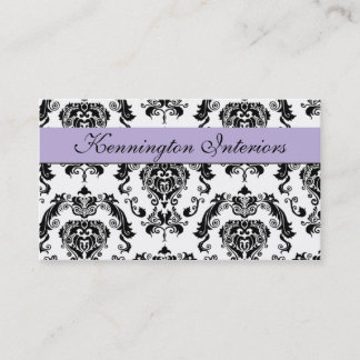 Tarjetas Lilac Lave Purple Black Damask Lace