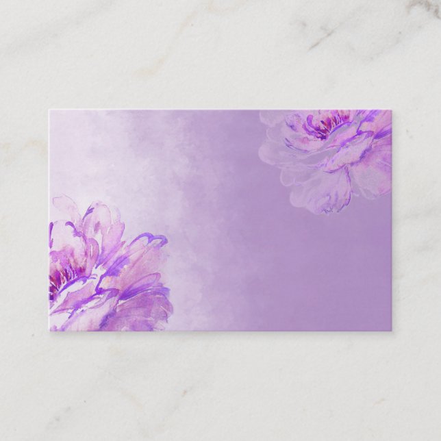 Tarjetas Lilac Watercolor Púrpura Rosa (Anverso)