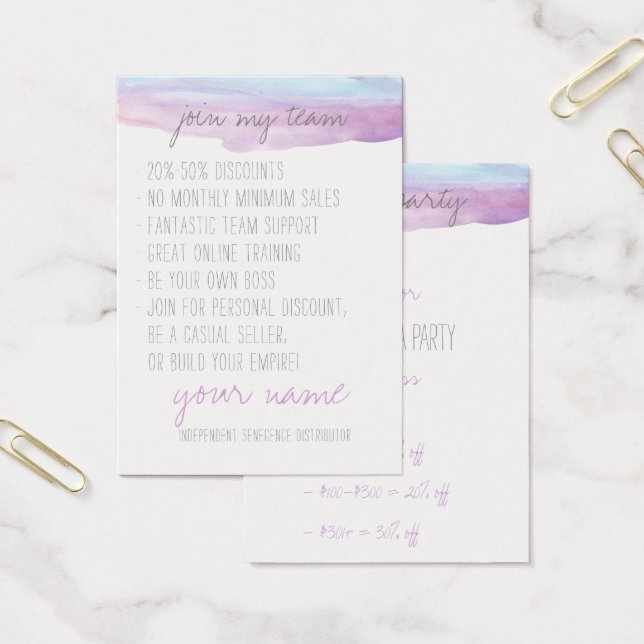 Tarjetas Lilac Watercolor Unirse/Fiesta (Oficina)